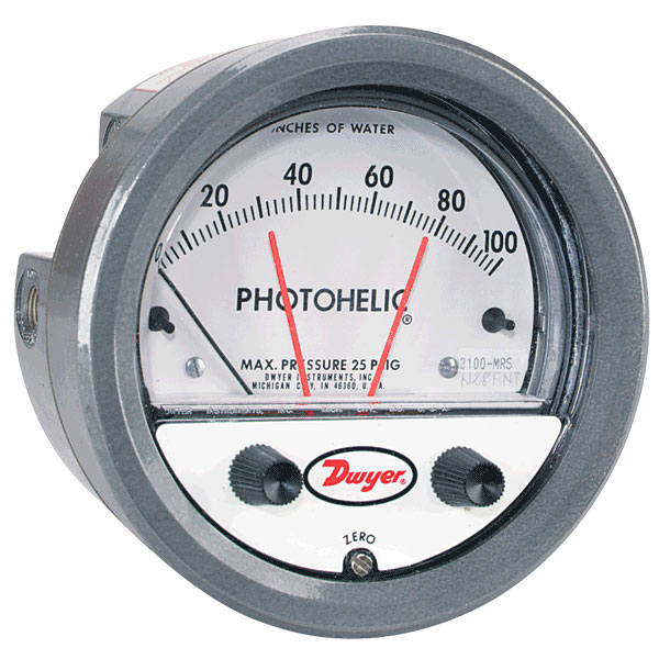 Dwyer Series 3000MR/3000MRS Photohelic® Switch/Gage - Process